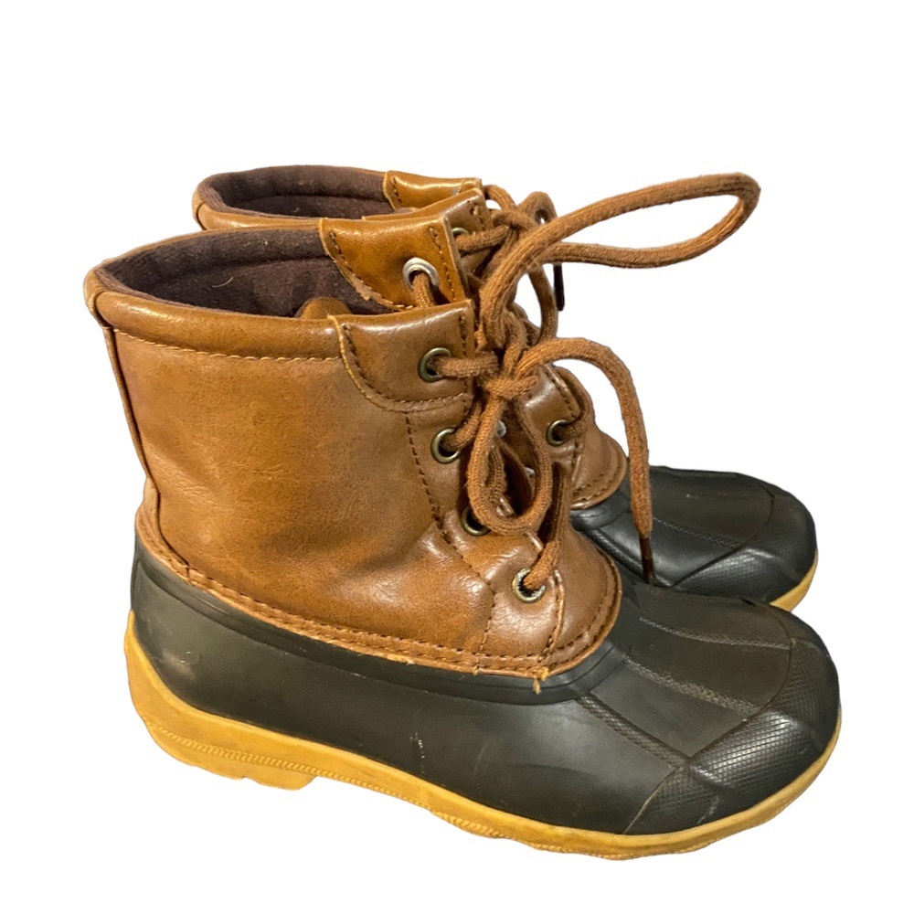 Sperry Top Sider Port Duck Boot Youth Boys Size US 12M SCL 261491 Black Brown